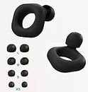 SKINPLUS Soft Ear Plugs for Noise Reduction, Reusable Earplugs for Sleeping, Airplanes, 28dB Noise Cancelling,8 Silicone Ear Tips in XS/S/M/L, Black with Transfer box.