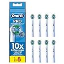 Oral-B Pro Precision Clean Electric Toothbrush Head, X-Shape And Angled Bristles for Deeper Plaque Removal, Pack of 8 Toothbrush Heads, White