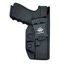 Glock 19 Holster IWB Kydex Funda for Glock 19 / 19X / Glock 23 / Glock 25 / Glock 32 / Glock 45 (Gen 3 4 5) - Cintura Interior Transporte Oculto Holster Glock 19 Accesorios (Black, Right Hand)