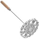 Alipis Bunuelos Mold with Handle Achappam Mold Timbale Rosettes Molds Aluminum Waffle Mold Rosette Cookie Tool 12.38inch