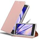 Cadorabo Book Case Works with Nokia Lumia 1020 in Classy ROSÉ Gold - with Magnetic Closure, Stand Function and Card Slot - Wallet Etui Cover Pouch PU Leather Flip