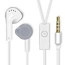 Earphone for Samsung Galaxy J7 Max, J7MAX Earphone Original Like Wired Stereo Deep Bass Head Hands-free Headset Earbud With Built in-line Mic, Call Answer/End Button, Music 3.5mm Aux Audio Jack (YS, X:B 2|, White)