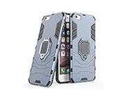 Glaslux Armor Shockproof Soft TPU and Hard PC Back Cover Case with Ring Holder for iPhone 6s Plus - Armor Grey