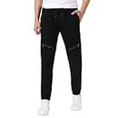Urbano Fashion Men's Slim Jeans (zip-jog-hps-black-28-fba_Black