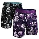 2UNDR Swing Shift 6" Boxer Brief 2-Pack (Space Golf Black/Navy, Large)