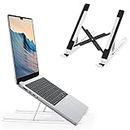 OMOTON Portable Laptop Stand, Laptop Stand for Desk Ergonomic 7-Levels Angles Adjustable Computer Stand, ABS Laptop Riser Holder Compatible with All Laptops and iPad(10-15.6")