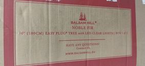 Balsam Hill Noble Fir 6' / 180cm Easy Plug Tree with Led Clear Lights