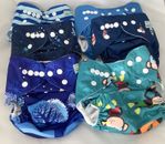 Alva Baby Washable Diapers 6pc Adjustable Snap Cloth