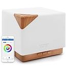 ASAKUKI Smart Wi-Fi Essential Oil Diffuser- App Control Compatible with Alexa, 700ml Aroma Humidifier for Relaxing Atmosphere in Bedroom and Office-Better Sleeping&Breathing