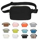 VOROLO Waist Pack for Running Fanny Pack for Women and Men Crossbody Belt Bag Bum Bag with Adjustable Strap for Sports, Black, One Size, 1 Pack Fanny Pack