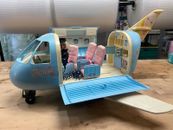 Aereo vintage Mattel 1999 Barbie blu jumbo jet aereo