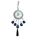 Stylish Blue Metal Evil Eye Wind Chime for Home Office Balcony Garden | Protection from Negative Energy/Nazar Dosh | Vastu Wind Chime | Best Gift for Home | Home Decorative Item 1 Piece