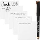 5Pcs Funny Sticky Notes, Fuck Off Sticky Notes, Funny Notepad, Novelty Gag Sticky Notes Notepad, Funny Office Supplies with Pen, Sassy Rude Memo Pads Gifts Office Desk Accessory for Friends Co-Workers