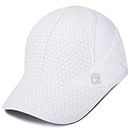 Sport Cap,Soft Brim Lightweight Waterproof Running Hat Breathable Baseball Cap Quick Dry Sport Caps Cooling Portable Sun Hats for Men and Woman Performance Cloth Workouts and Outdoor Activities White