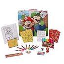 Innovative Designs Mario Brothers Super Mario Deluxe Activity Set with Carrying Tin, Coloring Sheets, Tattoos, Stickers, & Art Supplies