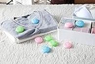 Clean Living® 12pcs Safe Moth Balls Repellent in Reusable Box Anti-Bug, Mildew, pest,naphthalene balls keeper for clothes Wardrobes Drawers Closet (Set of 12)