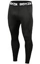1 Pack Men's Compression Pants Tights Sports Baselayer Running Athletic Workout Active Leggings Non-Pocket Black 3XL