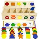 LOYUEGIYO Wooden Sorting&Matching Montessori Toy for Toddler Kid,Baby Toy 12+ Months,Color&Shape Learning Game Educational Toy for 1,2,3,4,5 Year Old Children Babies Boy Girl,Sensory Toy Gift Age 1-3+