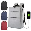 15.6”Men Women Laptop Backpack USB Waterproof Large Rucksack Travel School Bag