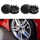 Lecctso 4PCS Wheel Center Caps, Center Caps for Rims, Snap-in Plastic Wheel Center Hub Cap Cover with 2.13 Inch (54mm) Outer Diameter and 1.97 Inch Inner Diameter Universal for Most Cars (Black)
