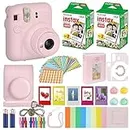 Fujifilm Instax Mini 12 Instant Camera Blossom Pink + Carrying Case + Fuji Instax Film Value Pack (40 Sheets) Accessories Bundle, Color Filters, Photo Album, Assorted Frames
