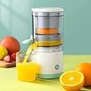 CLICKCART Manual Electric Citrus Juicer | Automatic Lime Lemon Squeezer Fruit Machine For Kitchen | Rechargeable Hands-Free Masticating Orange Juicer With USB Cable | Citrus Juice Extractor Blender