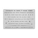 Emideary 9 Years Sobriety Card, Nine Years Sober Wallet Card Gifts for Men Women