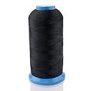 Tight Strong Black Bonded Nylon Sewing Thread for Outdoor, Leather Seats, Bags, Shoes, Canvas, Upholstery and Sewing Machine Hand Stitching (Black)
