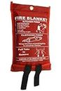 Fire Blanket LARGE SIZE 1 X 1m EASY & QUICK UNFOLDING FIRE BLANKET, Must have Emergency Fire Blanket for Home, Kitchen, Garage, Office, Caravan