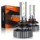SEALIGHT Scoparc 9005/HB3 LED Headlight Bulbs, 18000LM Super Bright LED Headlamp Halogen Replacement Kit, 6000K Bright White, Plug and Play, Pack of 2