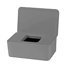 Wipes Dispenser,Baby Wipe Holder, Nappy Wet Tissue Box Case,Paper Towels Storage Box Case with Lid Seal Dustproof for Home Office (Gray, 1 pc) Wipe Holders