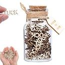 Funny Gifts - Jar of Fucks, Ideas Gifts Fucks to Give, Cutout Fuck Wooden Letters, Gag Prank Gifts for Birthday Anniversary Women Men Girl Boy Best Friends, Office Desk Decor Accessories (5 oz)