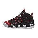Nike Air More Uptempo Big Kids' Shoes Size - 6 Black/White-University Red