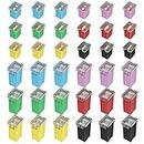 Joinfworld 36 Pcs Jcase Fuse Automotive Tall/Standard and Low Profile Jcase Box Shaped Fuses Assortment Kit (20A, 30A, 40A, 50A, 60A, 80A) for Ford Chevy/GM Nissan and Toyota Pickup Trucks Cars SUVs