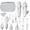 Lictin Baby Healthcare and Grooming Kit, 26 in 1 Rechargeable Baby Nail Trimmer Electric Set,Safe Baby Nail File with Auto Light, Newborn Nursery Health Care Kit, Portable Baby Safety Care Set