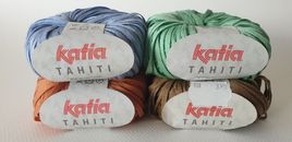 Pelote KATIA TAHITI n°15 n°41 n°54 n°11, coton mercerisé pour tricot 85 m 50 gr 