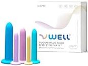 Silicone Pelvic Floor Muscle Dilator Exerciser Trainer Set by VWELL (Complete 5 Kit System)