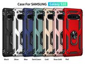 For Samsung Galaxy S7 S8 S9 S10 Plus Phone Case Shockproof Cover +Tempered Glass