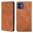 SHOYAO Phone Cover Wallet Folio Case for Apple IPHONE6S, Premium PU Leather Slim Fit Cover for IPHONE6S, Horizontal Viewing Stand, Skin Friendly, Light Brown
