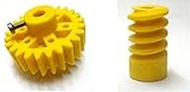 Invento 1 pair Plastic Spur gear + Worm Gear for DIY Projects