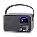 Ocean Digital WR-330 Wi-Fi Internet FM Radio Portable with Hand Strap and Passive Bass Radiator Preset Keys Rechargeable Battery Bluetooth Receiver Stress Relief Relaxation 2.4” Color Display
