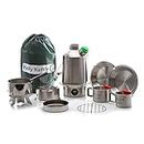 Kelly Kettle Ultimate Scout Kit 41 oz. Stainless Steel Camp Kettle, Lightweight Camping Kettle with Whistle, Camp Stove for Fishing, Hunting, Hiking, Survival Gear