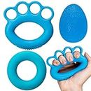 FRIUSATE 3 Pcs Hand Grip Strengthener 35 LB Stress Balls Gel Hand Balls Set Silicone Fingers Exerciser For Muscle Training, Sports, Rock Climbing, Fitness