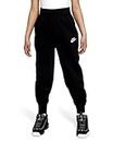 Nike G NSW Club FLC HR FTD PNT LBR Pants, Black/Black/White, X-Small Girl'S