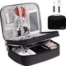 Bolsa organizadora estuche de viaje accesorio de equipo electrónico bolsa de almacenamiento de tecnología 3 capas 
