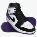 Scarpe sneaker uomo Nike Jordan 1 Mid SE viola 852542-105 sport corsa 52,5