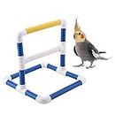 HEEPDD Parrot Stand, Bird Perch Platform Stands de Entrenamiento Perchas Ducha Zona de Juegos Toy de pie para Macaw Cockatoo Grey Grey Budgies Periquito