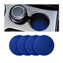 CGEAMDY 4 Pieces Car Cup Holder, 7cm Diameter Non-Slip Universal Insert Cup Holder, Durable, Suitable for Most Car Interior, Car Accessory for Women and Men (Navy)