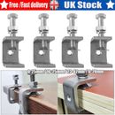 4X Stainless Steel C Clamps Tiger Clamp for Mounting U Clamps Small Desk Clamp