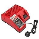 LabTEC M12&M18FC Dual Battery Charger for Milwaukee,12V-18V 90W Charger Replacement for Milwaukee XC 48-59-1812 48-11-1820 48-11-2402 48-11-1840 48-11-1850 48-11-1852 48-11-2401 Li-ion Tool Battery